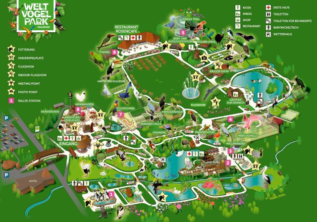 Mapa Weltvogelpark Walsrode