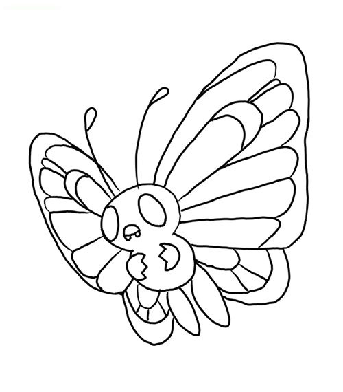 Kolorowanka Butterfree Maluchypl