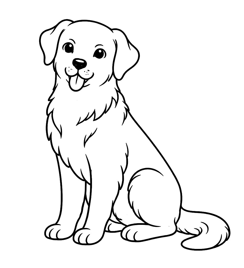 Pies - kolorowanka do druku