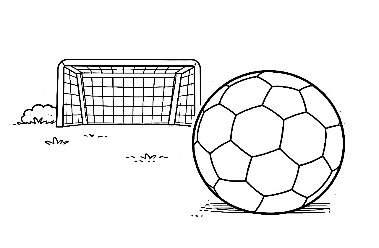Piłka nożna - kolorowanka do druku