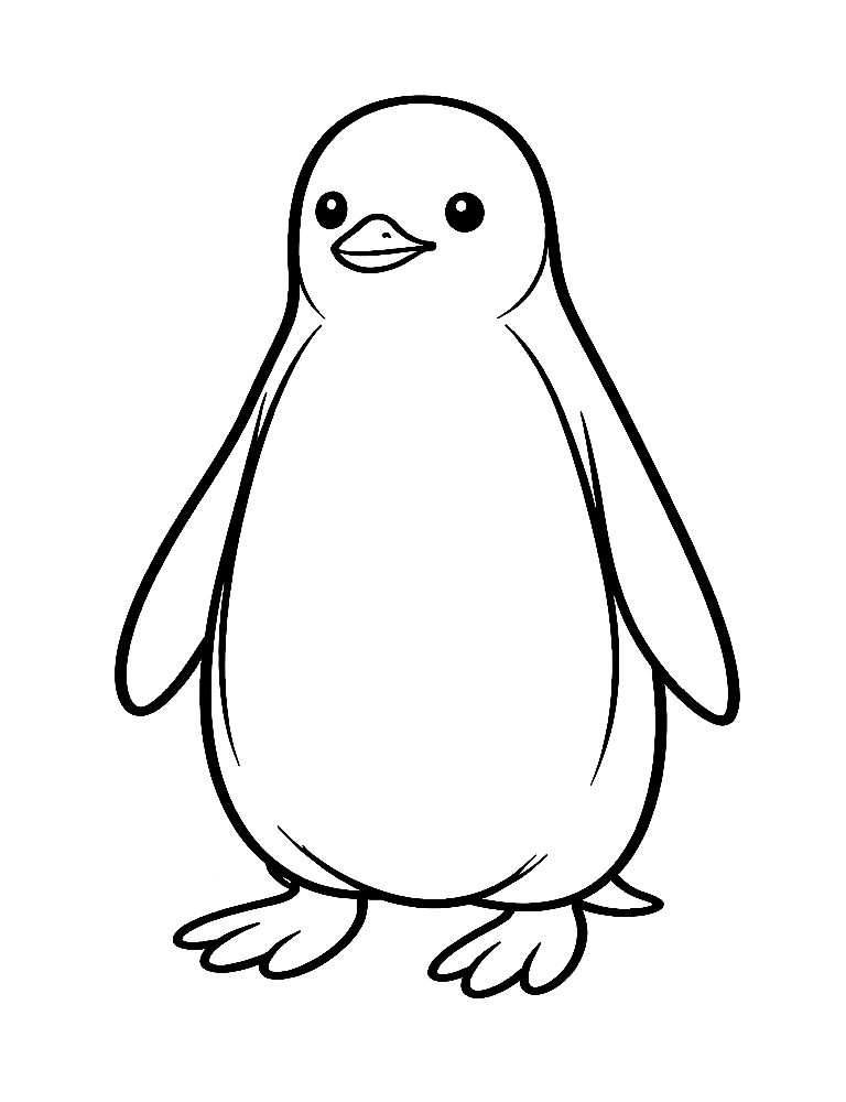 Pingwin - kolorowanka do druku