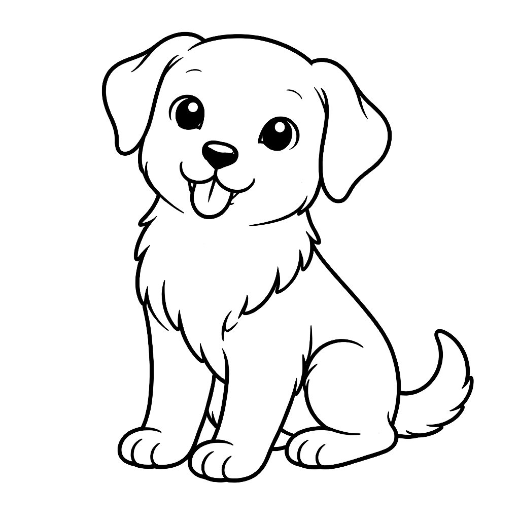 Szczeniak - kolorowanka do druku